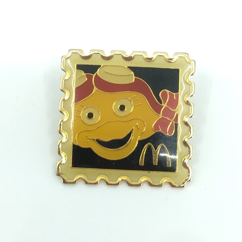Vintage McDonald’s Crew Pin Birdie Enamel Stamp Hat Pin